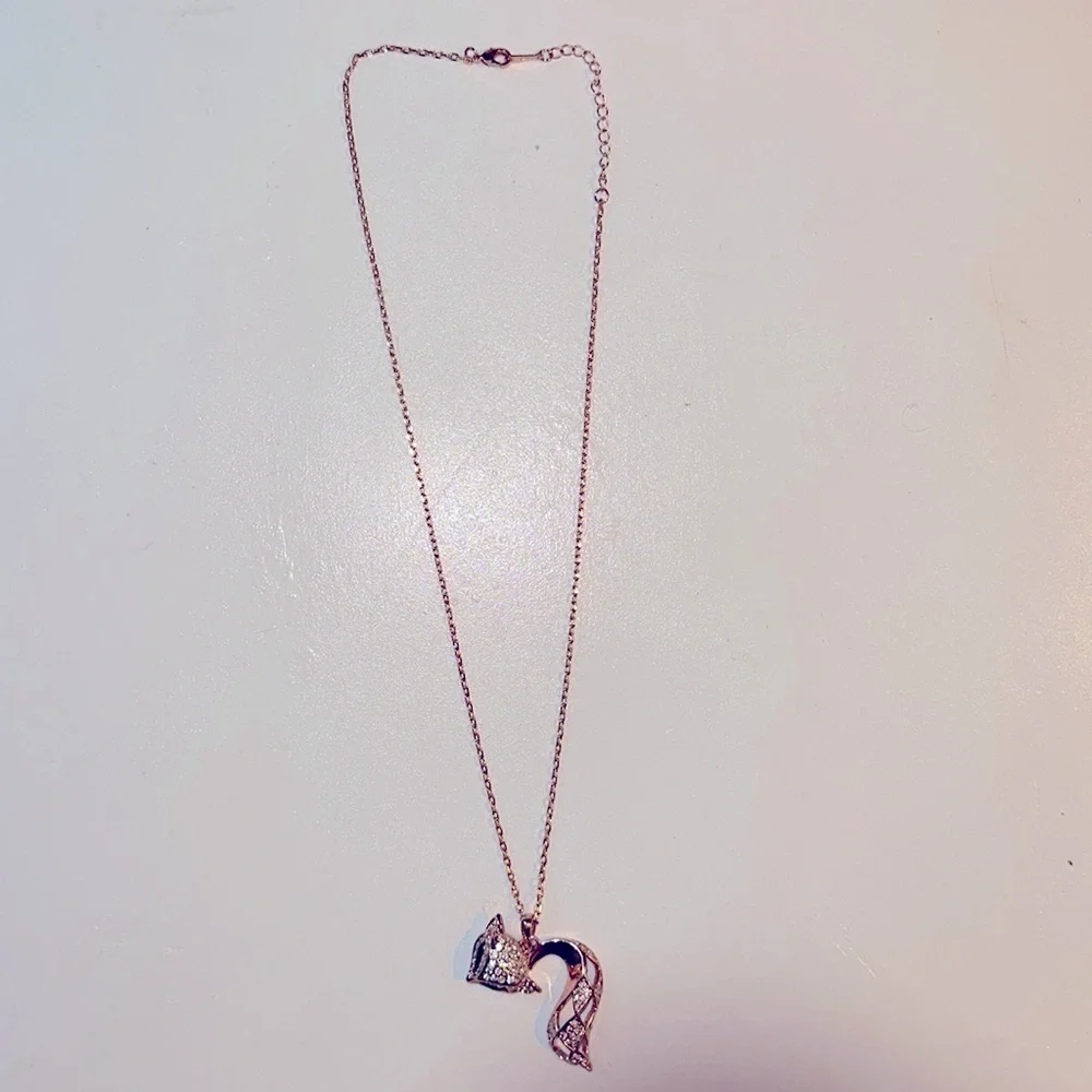 Fox 🦊 Necklace  Adjustable Rose Gold Colored Chain